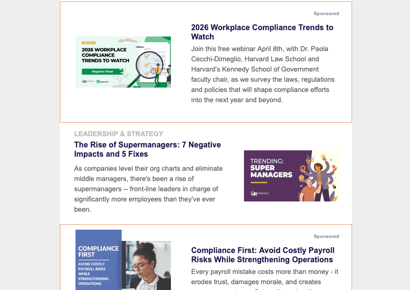 HRMorning newsletter inclusion example